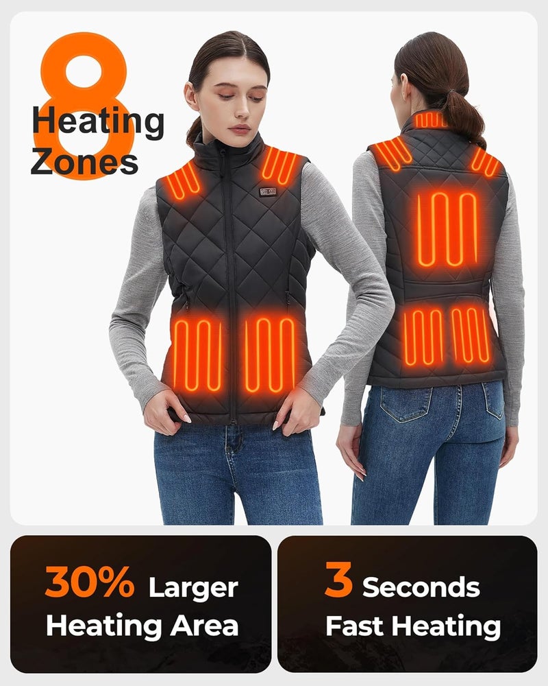 Glaais Heated Vest Women with Battery Pack 16000mAh 7.4V, Women's Heated Vest Warming Electric - Image 2